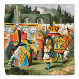 Alice Adventures Wonderland Queen of Hearts Bandana