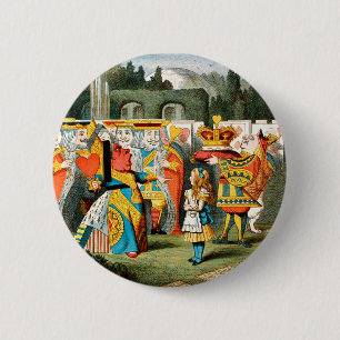 Alice Adventures Wonderland Queen of Hearts Button