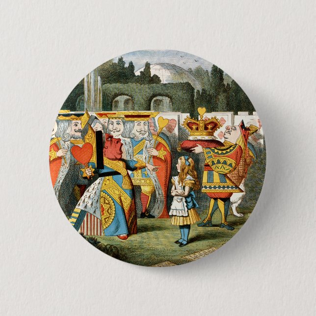 Alice Adventures Wonderland Queen of Hearts Button (Front)
