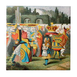 Alice Adventures Wonderland Queen of Hearts Ceramic Tile