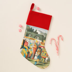 Alice Adventures Wonderland Queen of Hearts Christmas Stocking