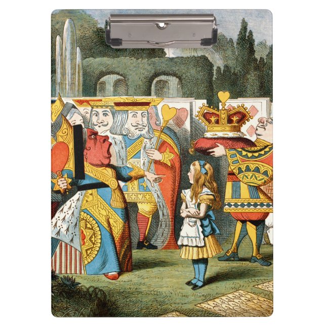 Alice Adventures Wonderland Queen of Hearts Clipboard (Front)