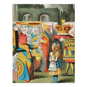 Alice Adventures Wonderland Queen of Hearts Faux Canvas Print