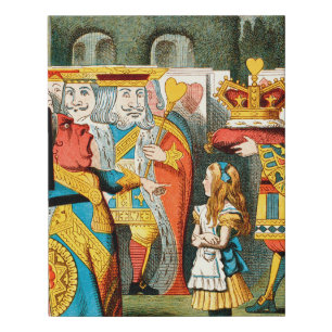 Alice Adventures Wonderland Queen of Hearts Faux Canvas Print