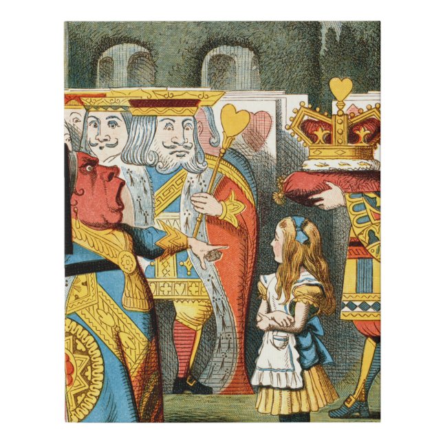 Alice Adventures Wonderland Queen of Hearts Faux Canvas Print (Front)