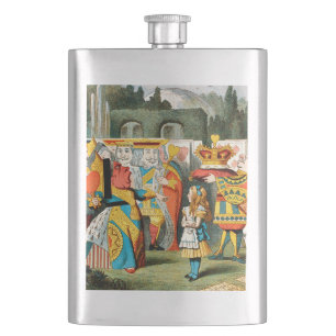 Alice Adventures Wonderland Queen of Hearts Flask