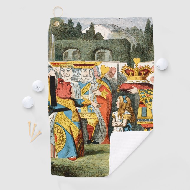 Alice Adventures Wonderland Queen of Hearts Golf Towel (InSitu)
