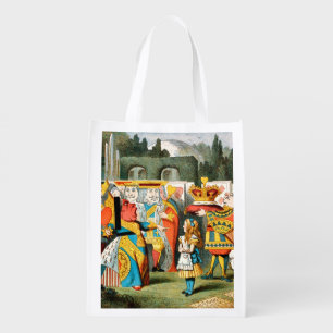 Alice Adventures Wonderland Queen of Hearts Grocery Bag