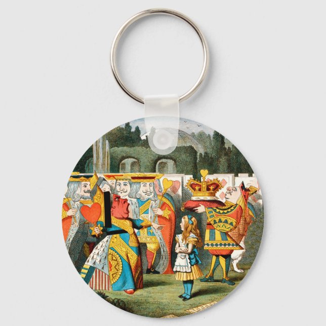 Alice Adventures Wonderland Queen of Hearts Keychain (Front)
