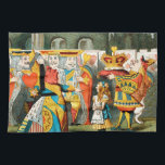 Alice Adventures Wonderland Queen of Hearts Kitchen Towel<br><div class="desc">Alice's Adventures in Wonderland Classic Illustration - This Wonderland illustration is by John Tenniel,  the original illustrator of the wonderful Alice books,  with the Queen of hearts and Alice facing off.</div>