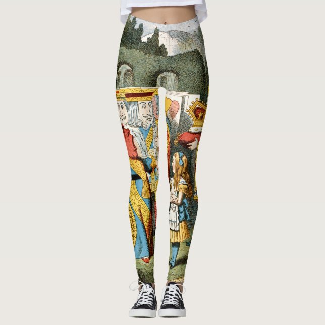 Alice Adventures Wonderland Queen of Hearts Leggings (Front)