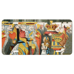 Alice Adventures Wonderland Queen of Hearts License Plate