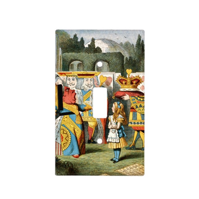 Alice Adventures Wonderland Queen of Hearts Light Switch Cover (Front)