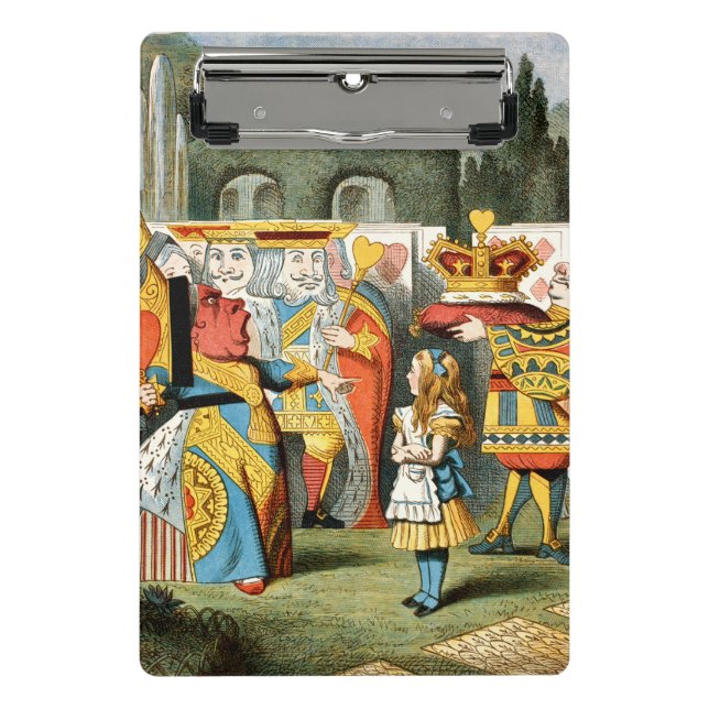 Alice Adventures Wonderland Queen of Hearts Mini Clipboard (Front)