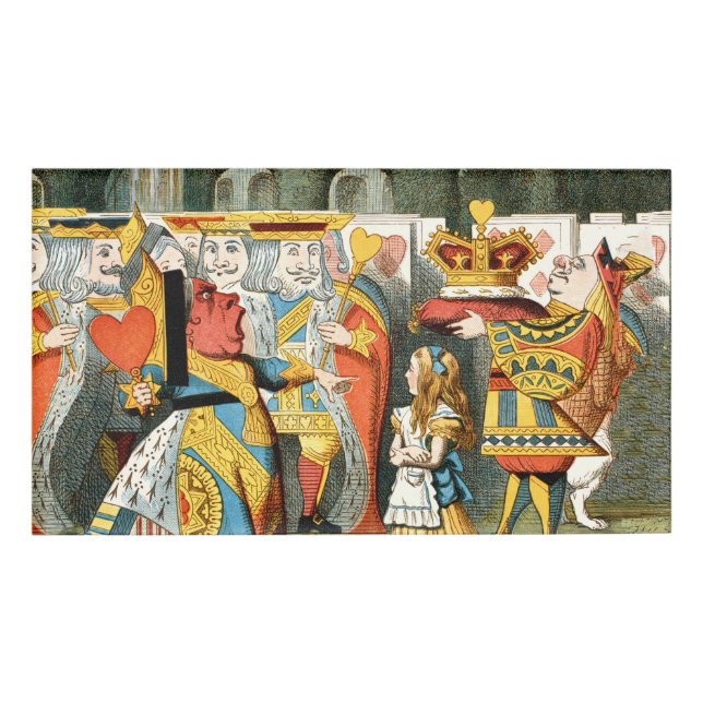 Alice Adventures Wonderland Queen of Hearts Name Tag (Front)