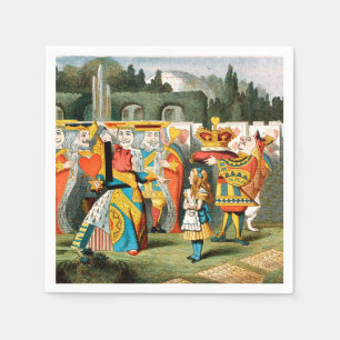 Alice Adventures Wonderland Queen of Hearts Napkins