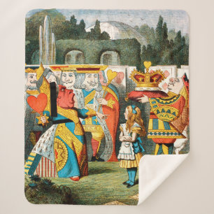 Alice Adventures Wonderland Queen of Hearts Sherpa Blanket