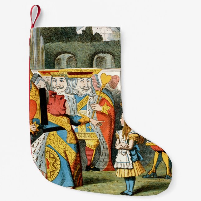 Alice Adventures Wonderland Queen of Hearts Small Christmas Stocking (Front)