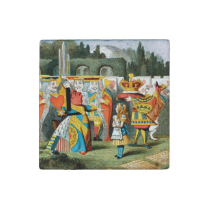 Alice Adventures Wonderland Queen of Hearts Stone Magnet
