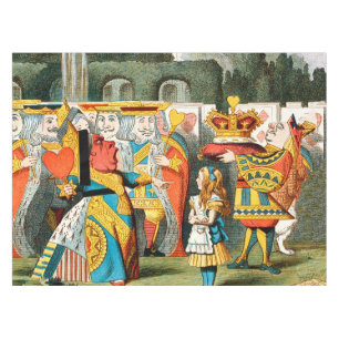 Alice Adventures Wonderland Queen of Hearts Tablecloth