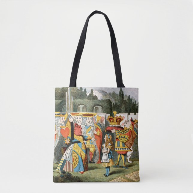 Alice Adventures Wonderland Queen of Hearts Tote Bag (Front)