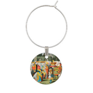 Alice Adventures Wonderland Queen of Hearts Wine Charm