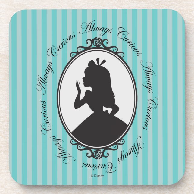 Alice | Always Curious Beverage Coaster (Front)