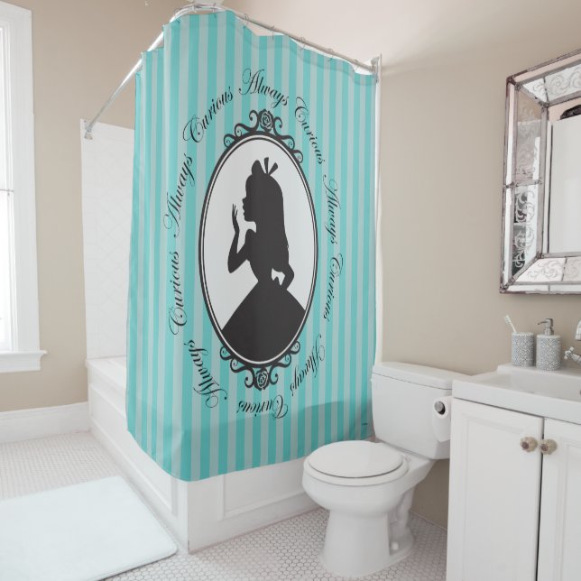 Alice | Always Curious Shower Curtain (In Situ)