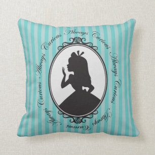Alice Always Curious Throw Pillow