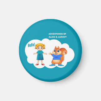 Alice and Aurovy Theme Colored Magnet