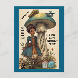 Alice and Caterpillar Unbirthday Postcard