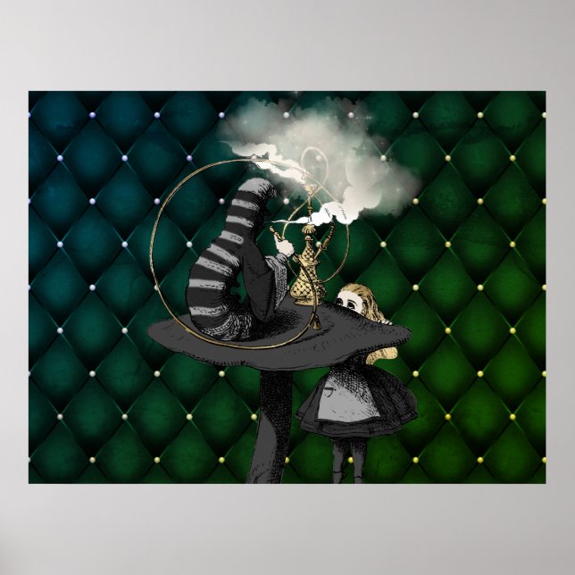 Alice and Caterpillar Wonderland Poster (Front)