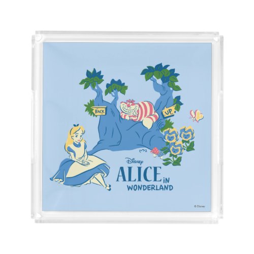 Alice and Cheshire Cat Acrylic Tray