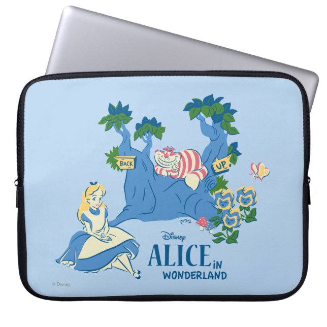 Alice and Cheshire Cat Laptop Sleeve (Front)