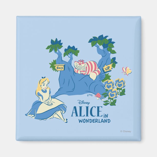 Alice and Cheshire Cat Magnet (Front)