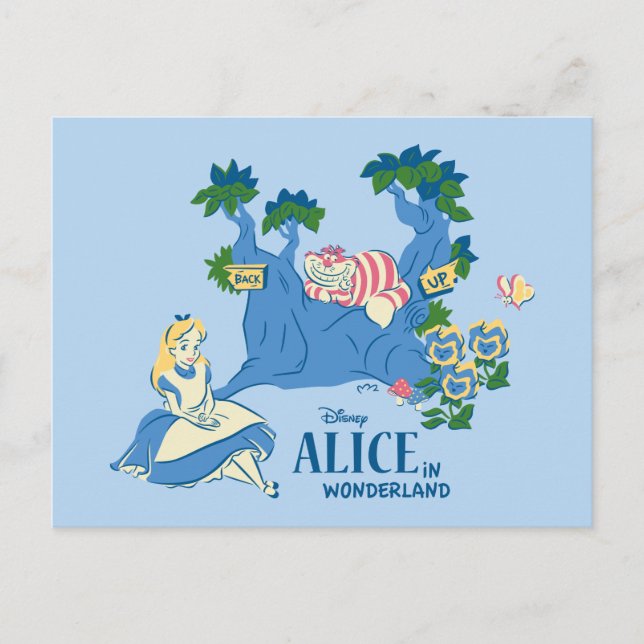 Alice and Cheshire Cat Postcard (Front)