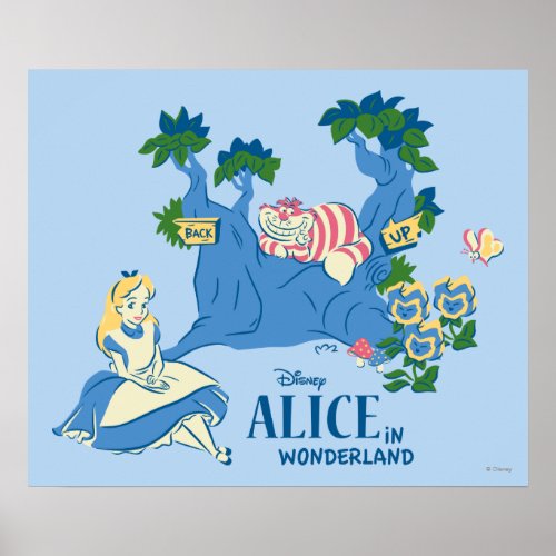 Alice and Cheshire Cat Poster