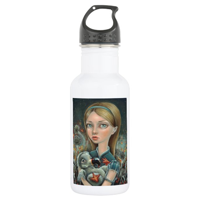 Alice and Dodo Stainless Steel Water Bottle (Front)