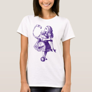 Alice and Flamingo Inked Purple T-Shirt