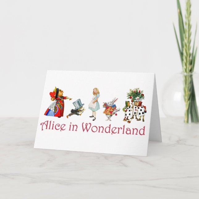 Alice and Friends in Wonderland Holiday Card (Front)