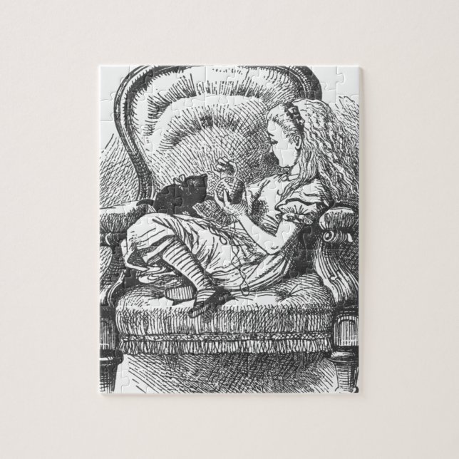 Alice and her Kitten Jigsaw Puzzle (Vertical)