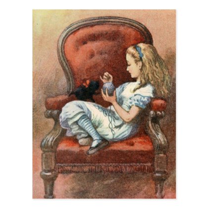 Alice and her Kitten Postcard