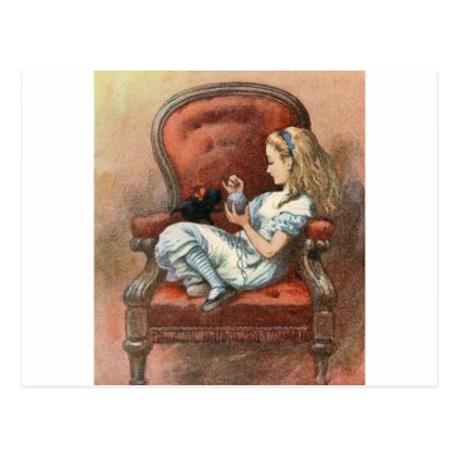 Alice and her Kitten Postcard