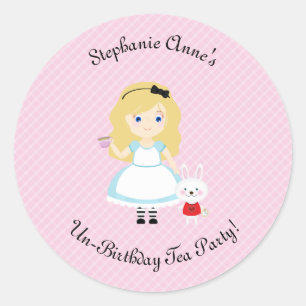 Alice and Her Tea Party Classic Round Sticker