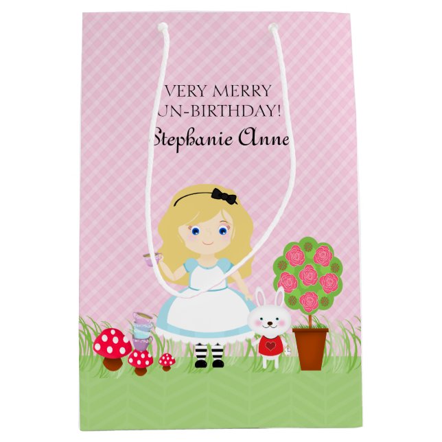 Alice and Her Tea Party Medium Gift Bag (Front)