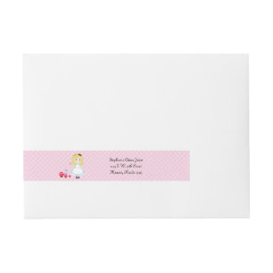 Alice and Her Tea Party Wrap Around Address Label