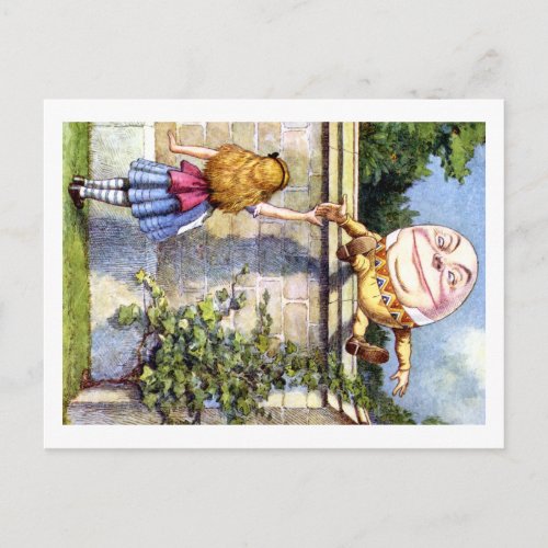 Alice and Humpty Dumpty in Wonderland Postcard