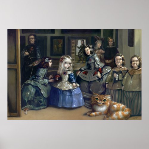 Alice and Las Meninas Art Print gothic wonderland