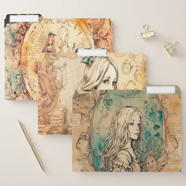 Alice and Letters File Folders (Set)