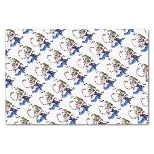 Alice and Pink Flamingo Tissue Paper